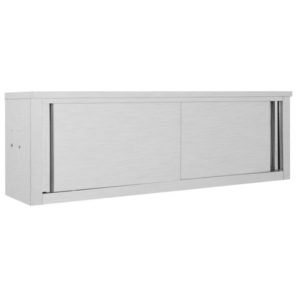 Armario pared de cocina puertas correderas acero 150x40x50 cm Armario pared de cocina puertas correderas acero 150x40x50 cm