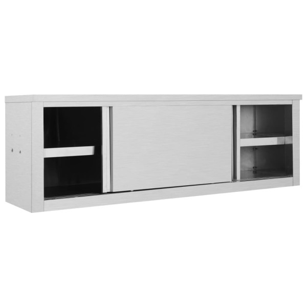 Armario pared de cocina puertas correderas acero 150x40x50 cm Armario pared de cocina puertas correderas acero 150x40x50 cm