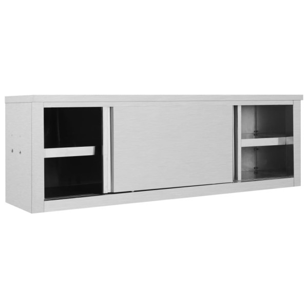Armario pared de cocina puertas correderas acero 150x40x50 cm Armario pared de cocina puertas correderas acero 150x40x50 cm