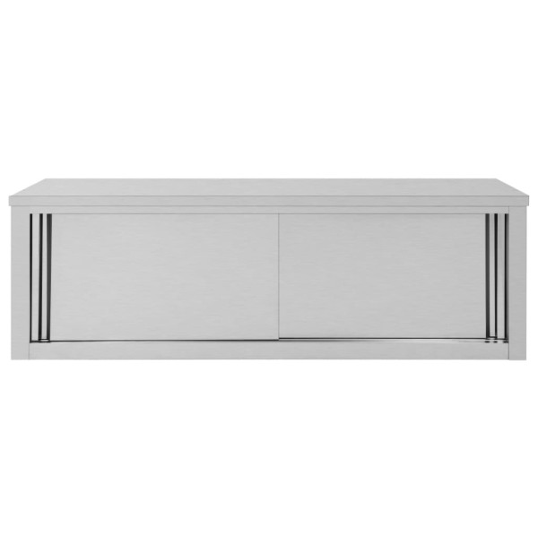 Armario pared de cocina puertas correderas acero 150x40x50 cm Armario pared de cocina puertas correderas acero 150x40x50 cm