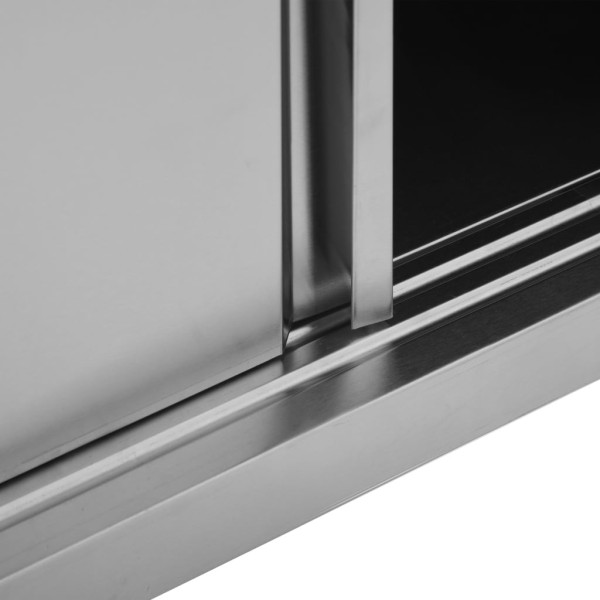 Armario pared de cocina puertas correderas acero 150x40x50 cm Armario pared de cocina puertas correderas acero 150x40x50 cm