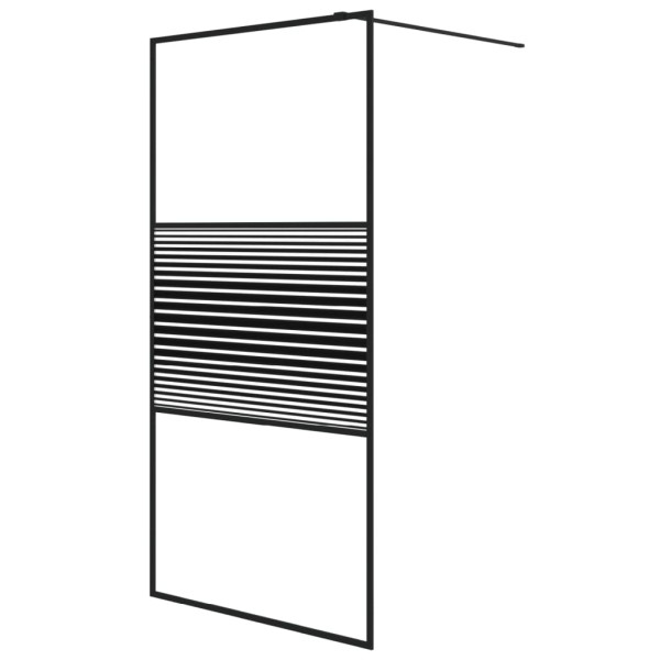 Mampara de ducha vidrio ESG transparente negro 100x195 cm Mampara de ducha vidrio ESG transparente negro 100x195 cm