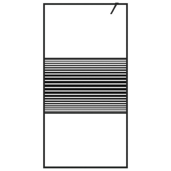 Mampara de ducha vidrio ESG transparente negro 100x195 cm Mampara de ducha vidrio ESG transparente negro 100x195 cm