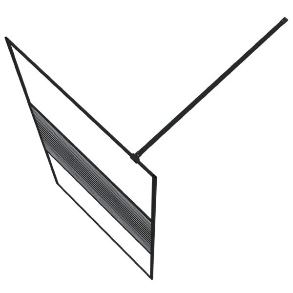 Mampara de ducha vidrio ESG transparente negro 100x195 cm Mampara de ducha vidrio ESG transparente negro 100x195 cm