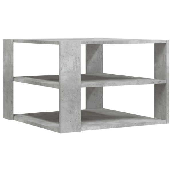 Mesa de centro madera ingeniería gris hormigón 59,5x59,5x40 cm Mesa de centro madera ingeniería gris hormigón 59,5x59,5x40 cm
