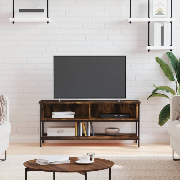 Mueble para TV madera contrachapada roble ahumado 100x35x45 cm Mueble para TV madera contrachapada roble ahumado 100x35x45 cm
