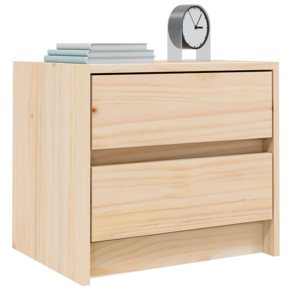 Mesitas de noche 2 uds madera maciza de pino 40x31x35,5 cm Mesitas de noche 2 uds madera maciza de pino 40x31x35,5 cm