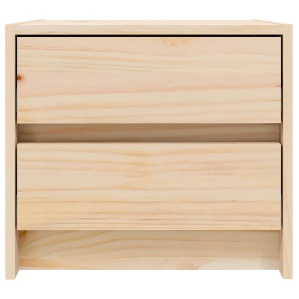 Mesitas de noche 2 uds madera maciza de pino 40x31x35,5 cm Mesitas de noche 2 uds madera maciza de pino 40x31x35,5 cm