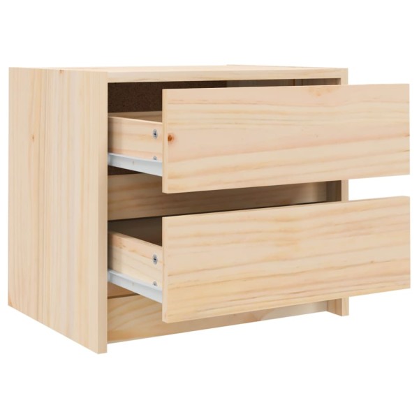 Mesitas de noche 2 uds madera maciza de pino 40x31x35,5 cm Mesitas de noche 2 uds madera maciza de pino 40x31x35,5 cm