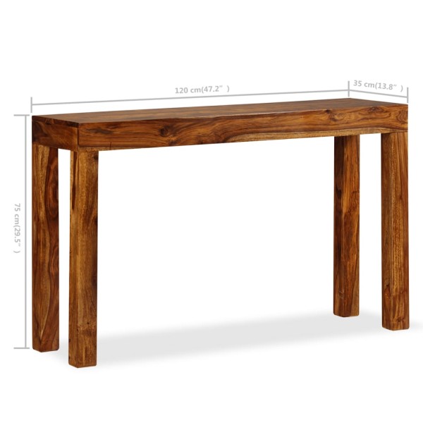 Mesa consola de madera de Sheesham maciza 120x35x75 cm Mesa consola de madera de Sheesham maciza 120x35x75 cm