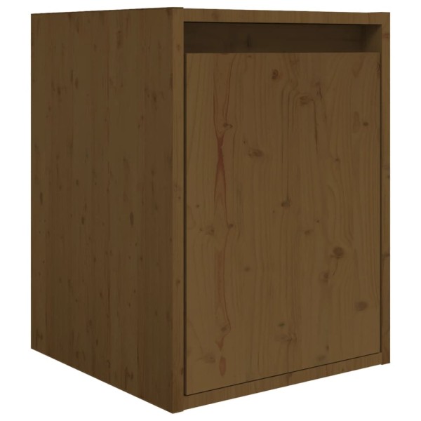 Muebles para TV 8 piezas madera maciza de pino marrón miel