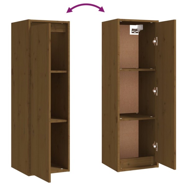 Muebles para TV 8 piezas madera maciza de pino marrón miel
