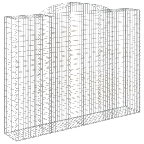 Cestas de gaviones 12 uds forma de arco hierro 300x50x220/240cm Cestas de gaviones 12 uds forma de arco hierro 300x50x220/240cm