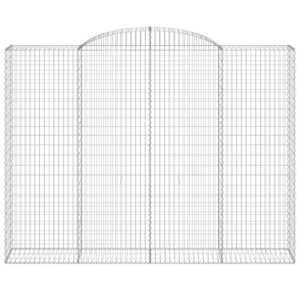 Cestas de gaviones 12 uds forma de arco hierro 300x50x220/240cm Cestas de gaviones 12 uds forma de arco hierro 300x50x220/240cm