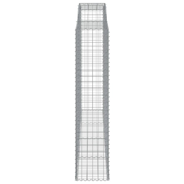 Cestas de gaviones 12 uds forma de arco hierro 300x50x220/240cm Cestas de gaviones 12 uds forma de arco hierro 300x50x220/240cm