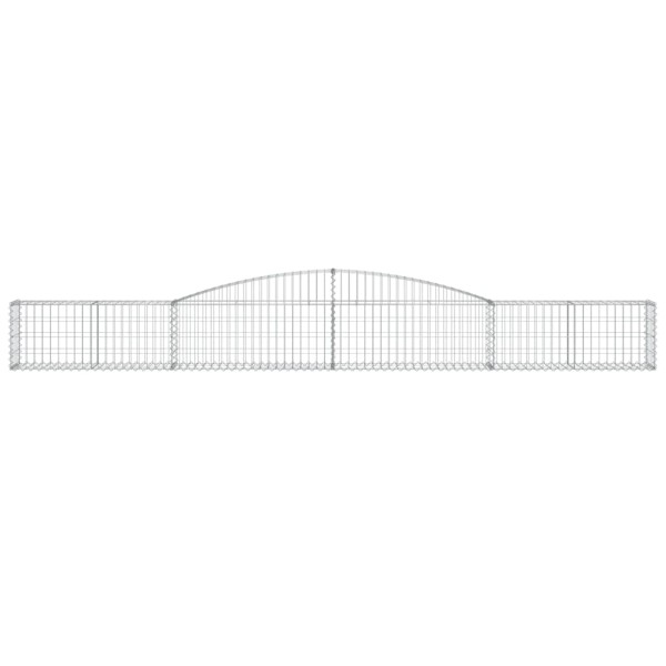 Cestas de gaviones 25 uds forma de arco hierro 400x30x40/60 cm Cestas de gaviones 25 uds forma de arco hierro 400x30x40/60 cm