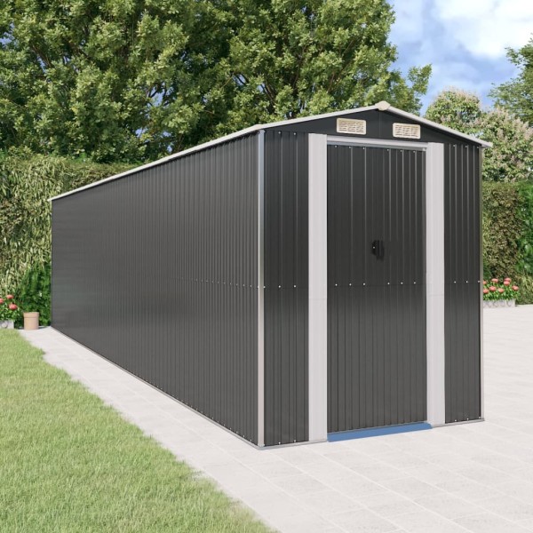 Cobertizo de jardín acero galvanizado antracita 192x772x223 cm Cobertizo de jardín acero galvanizado antracita 192x772x223 cm