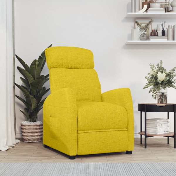 Sillón reclinable de tela amarillo claro Sillón reclinable de tela amarillo claro