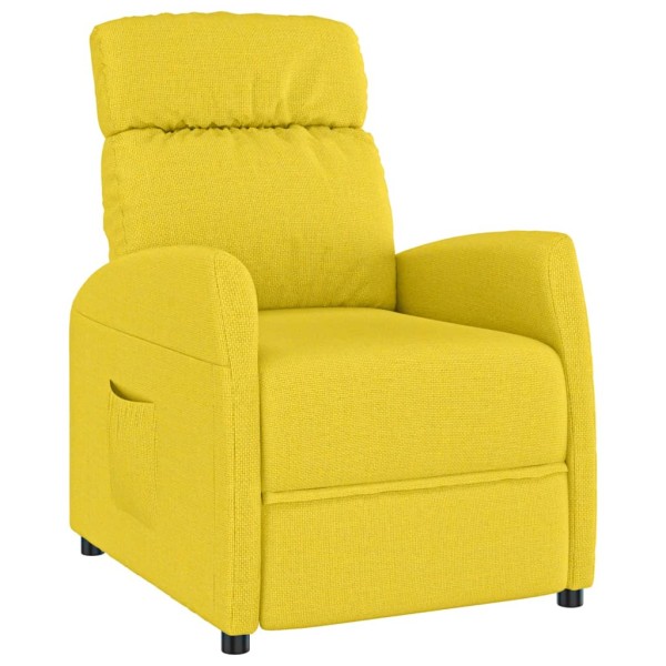 Sillón reclinable de tela amarillo claro Sillón reclinable de tela amarillo claro