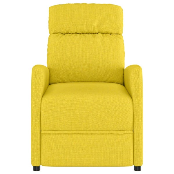 Sillón reclinable de tela amarillo claro Sillón reclinable de tela amarillo claro