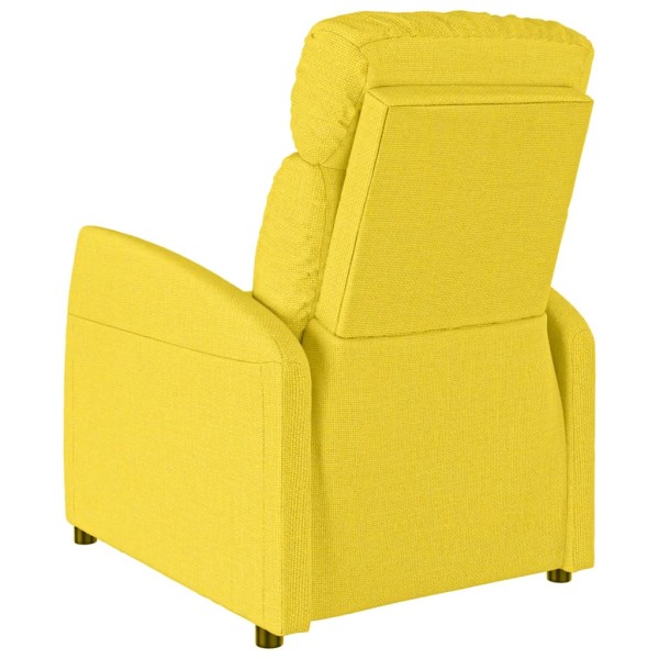 Sillón reclinable de tela amarillo claro Sillón reclinable de tela amarillo claro