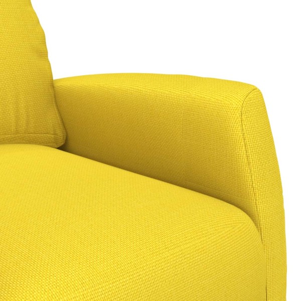 Sillón reclinable de tela amarillo claro Sillón reclinable de tela amarillo claro