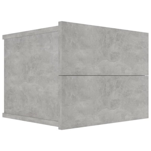 Mesitas de noche 2 uds contrachapada gris hormigón 40x30x30cm Mesitas de noche 2 uds contrachapada gris hormigón 40x30x30cm