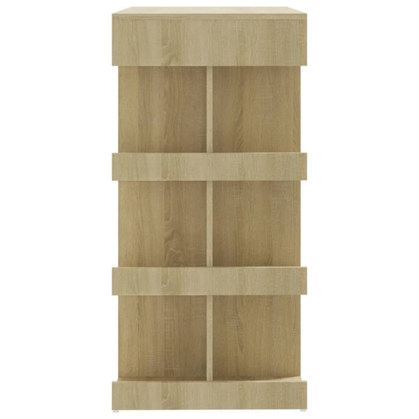 Mesa bar estante almacenaje contrachapada roble 100x50x101,5 cm