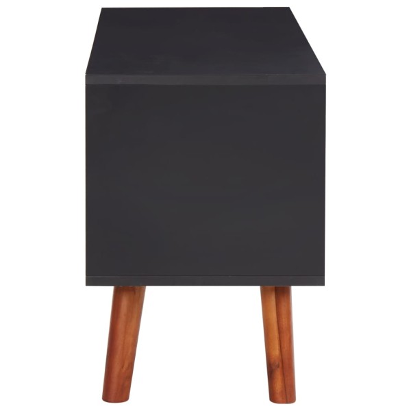 Mueble para TV de madera maciza de acacia y MDF 110x35x50 cm Mueble para TV de madera maciza de acacia y MDF 110x35x50 cm