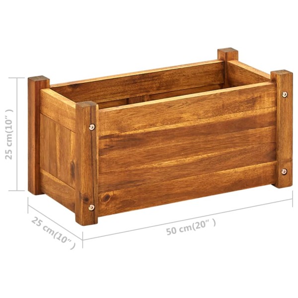 Arriate de madera de acacia 50x25x25 cm Arriate de madera de acacia 50x25x25 cm
