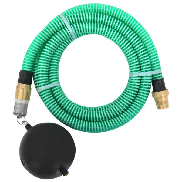 Manguera de succión con conectores de latón PVC verde 29 mm 5 m Manguera de succión con conectores de latón PVC verde 29 mm 5 m