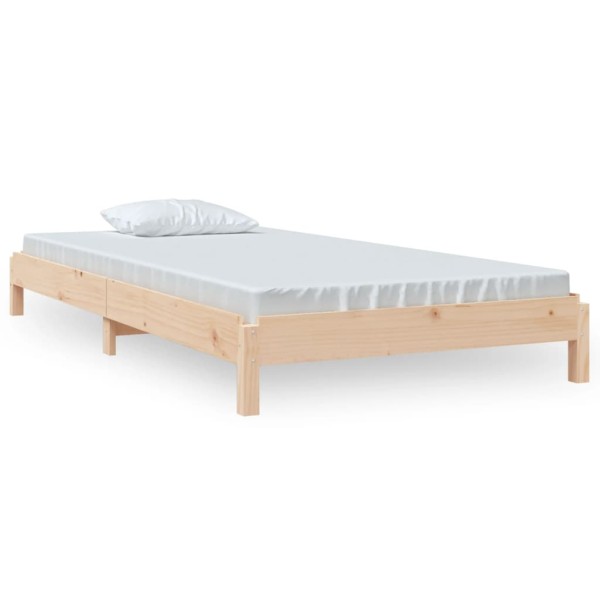 Cama apilable de madera pino maciza 75x190 cm Cama apilable de madera pino maciza 75x190 cm