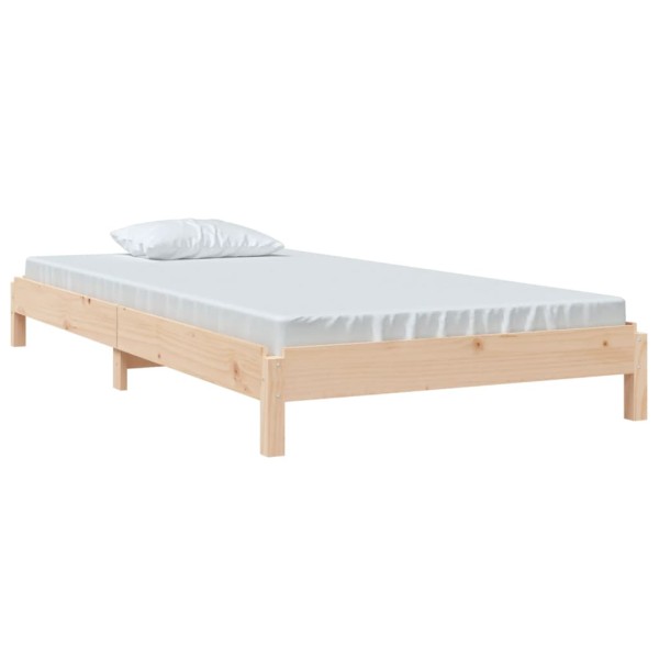 Cama apilable de madera pino maciza 75x190 cm Cama apilable de madera pino maciza 75x190 cm