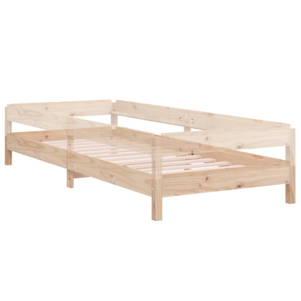 Cama apilable de madera pino maciza 75x190 cm Cama apilable de madera pino maciza 75x190 cm