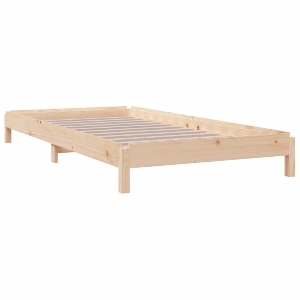 Cama apilable de madera pino maciza 75x190 cm Cama apilable de madera pino maciza 75x190 cm