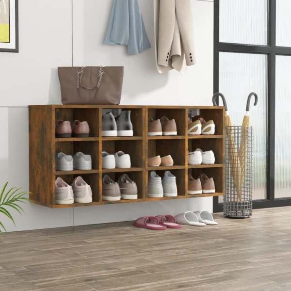 Muebles zapatero 2 uds color roble ahumado 52,5x30x50 cm Muebles zapatero 2 uds color roble ahumado 52,5x30x50 cm