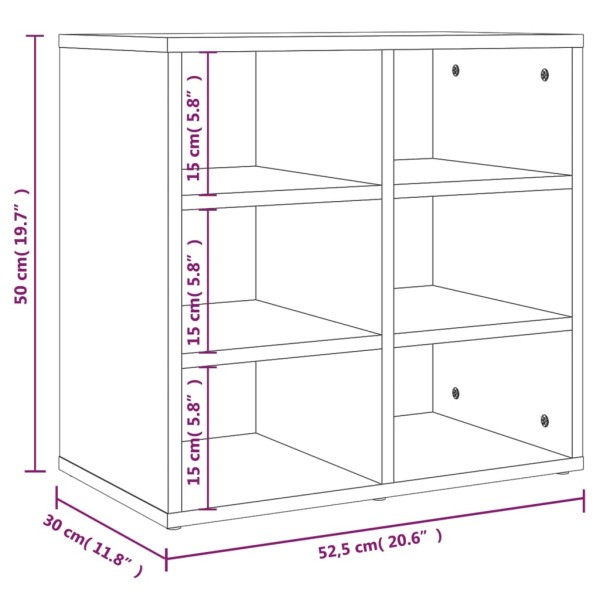 Muebles zapatero 2 uds color roble ahumado 52,5x30x50 cm Muebles zapatero 2 uds color roble ahumado 52,5x30x50 cm