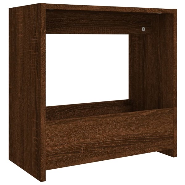 Mesa auxiliar madera contrachapada roble marrón 50x26x50 cm Mesa auxiliar madera contrachapada roble marrón 50x26x50 cm