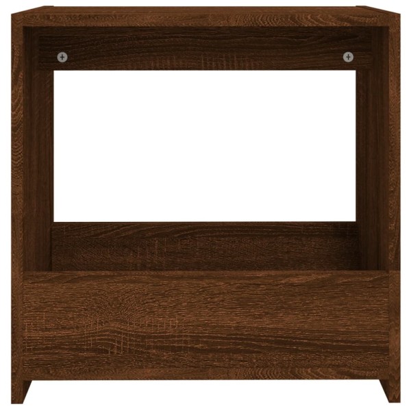 Mesa auxiliar madera contrachapada roble marrón 50x26x50 cm Mesa auxiliar madera contrachapada roble marrón 50x26x50 cm