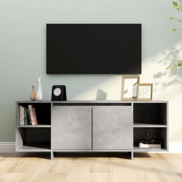 Mueble para TV madera contrachapada gris hormigón 130x35x50 cm Mueble para TV madera contrachapada gris hormigón 130x35x50 cm