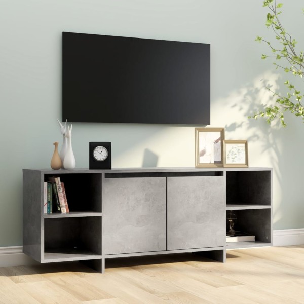 Mueble para TV madera contrachapada gris hormigón 130x35x50 cm Mueble para TV madera contrachapada gris hormigón 130x35x50 cm