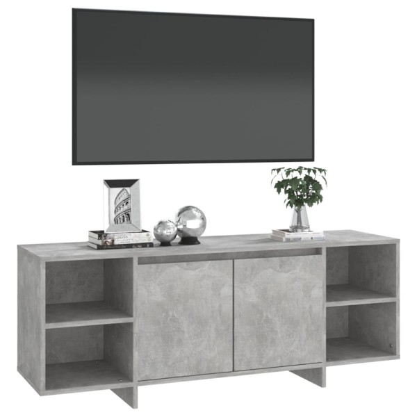 Mueble para TV madera contrachapada gris hormigón 130x35x50 cm Mueble para TV madera contrachapada gris hormigón 130x35x50 cm