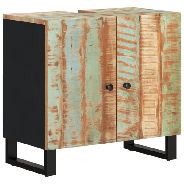 Mueble de lavabo madera reciclada madera ingeniería 62x33x58 cm Mueble de lavabo madera reciclada madera ingeniería 62x33x58 cm