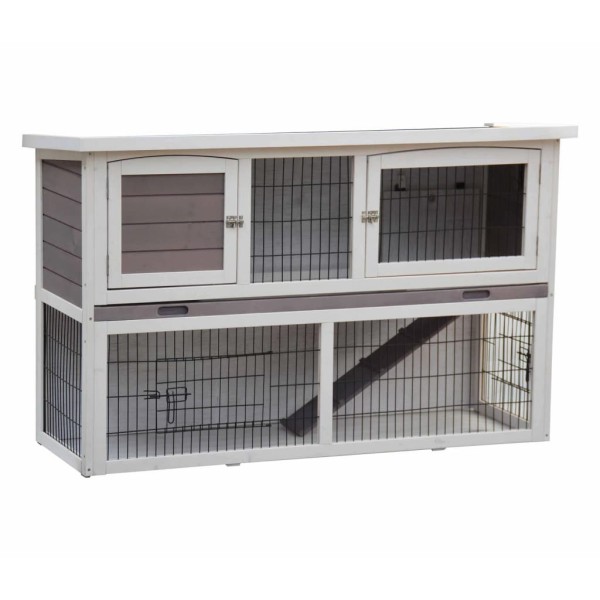 @Pet Conejera Bigfoot madera blanca 137x50x85 cm 26024 @Pet Conejera Bigfoot madera blanca 137x50x85 cm 26024