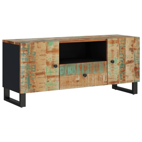 Mueble TV madera reciclada y madera contrachapada 105x33,5x46cm