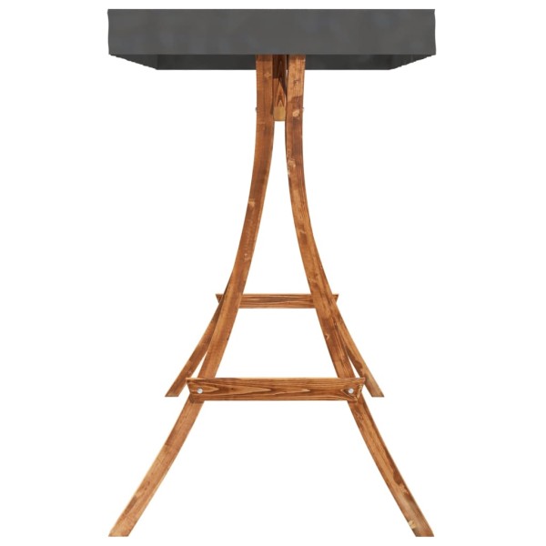 Tumbona columpio con toldo madera maciza abeto acabado de teca Tumbona columpio con toldo madera maciza abeto acabado de teca