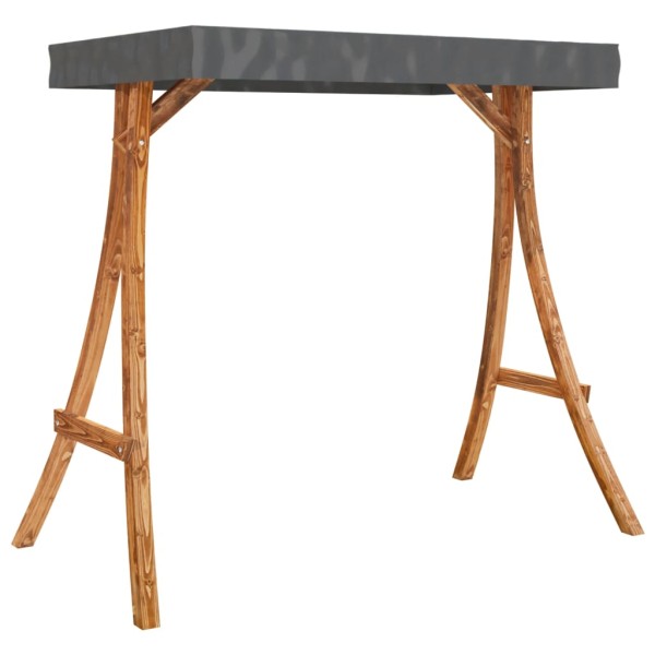 Tumbona columpio con toldo madera maciza abeto acabado de teca Tumbona columpio con toldo madera maciza abeto acabado de teca