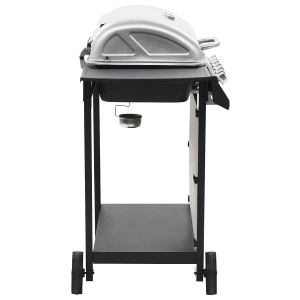 Barbacoa portátil de gas con 6 zonas plateada acero inoxidable Barbacoa portátil de gas con 6 zonas plateada acero inoxidable