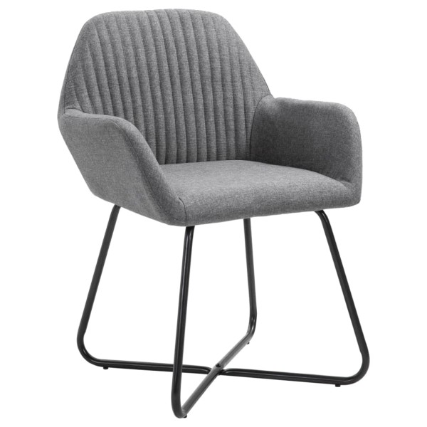 Sillas de comedor 6 unidades de tela gris oscuro Sillas de comedor 6 unidades de tela gris oscuro