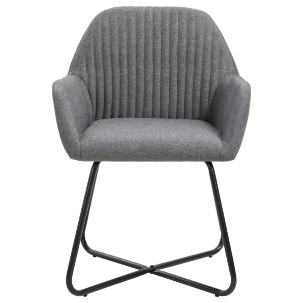 Sillas de comedor 6 unidades de tela gris oscuro Sillas de comedor 6 unidades de tela gris oscuro